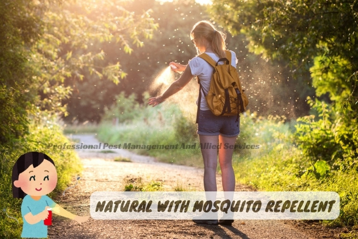 Young hiker using organic mosquito spray on a nature path, provided by Chennai's eco-conscious pest experts at Professional Pest Management And Allied Services Pvt. Ltd.