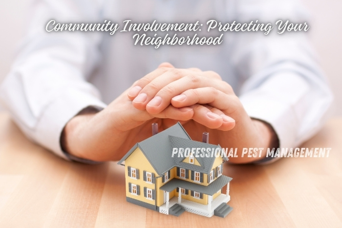 Hands protectively covering a model house, emphasizing community involvement in safeguarding your neighborhood from pests. Professional Pest Management And Allied Services Pvt. Ltd. in Chennai offers expert solutions to keep your home safe