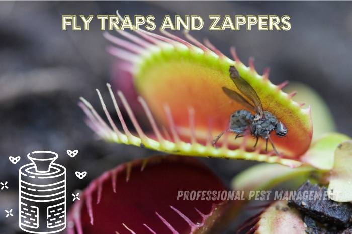 Fly caught in a Venus flytrap symbolizing effective fly traps and zappers. Professional Pest Management And Allied Services Pvt. Ltd. in Chennai offers advanced fly control solutions for homes and businesses