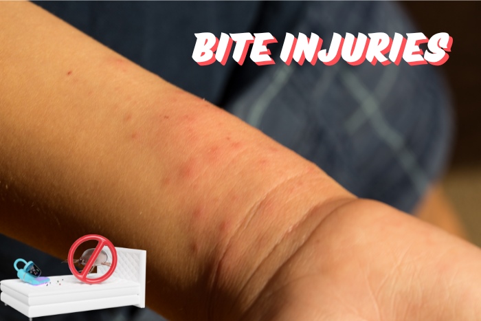 Image of bed bug bite injuries on a person's arm, highlighting the importance of professional bed bug control in Chennai. Protect your home from infestations with the expert services of Professional Pest Management And Allied Services Pvt. Ltd