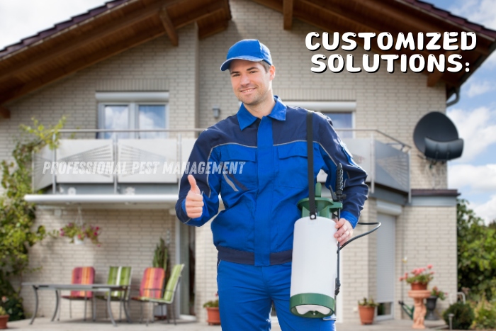 Professional Pest Management And Allied Services Pvt. Ltd. showcases customized pest control solutions. The image features a friendly technician standing outside a residential home, ready to provide tailored pest control services. This emphasizes our commitment to meeting the unique needs of homeowners in Chennai, ensuring effective and personalized pest management