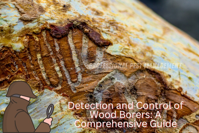 Professional Pest Management And Allied Services Pvt. Ltd. offers expert advice on the detection and control of wood borers. The image showcases signs of wood borer damage on a tree trunk, highlighting the importance of pest control in maintaining the integrity of wooden structures in Chennai. This comprehensive guide is designed to help homeowners and businesses identify wood borers and take preventive measures.